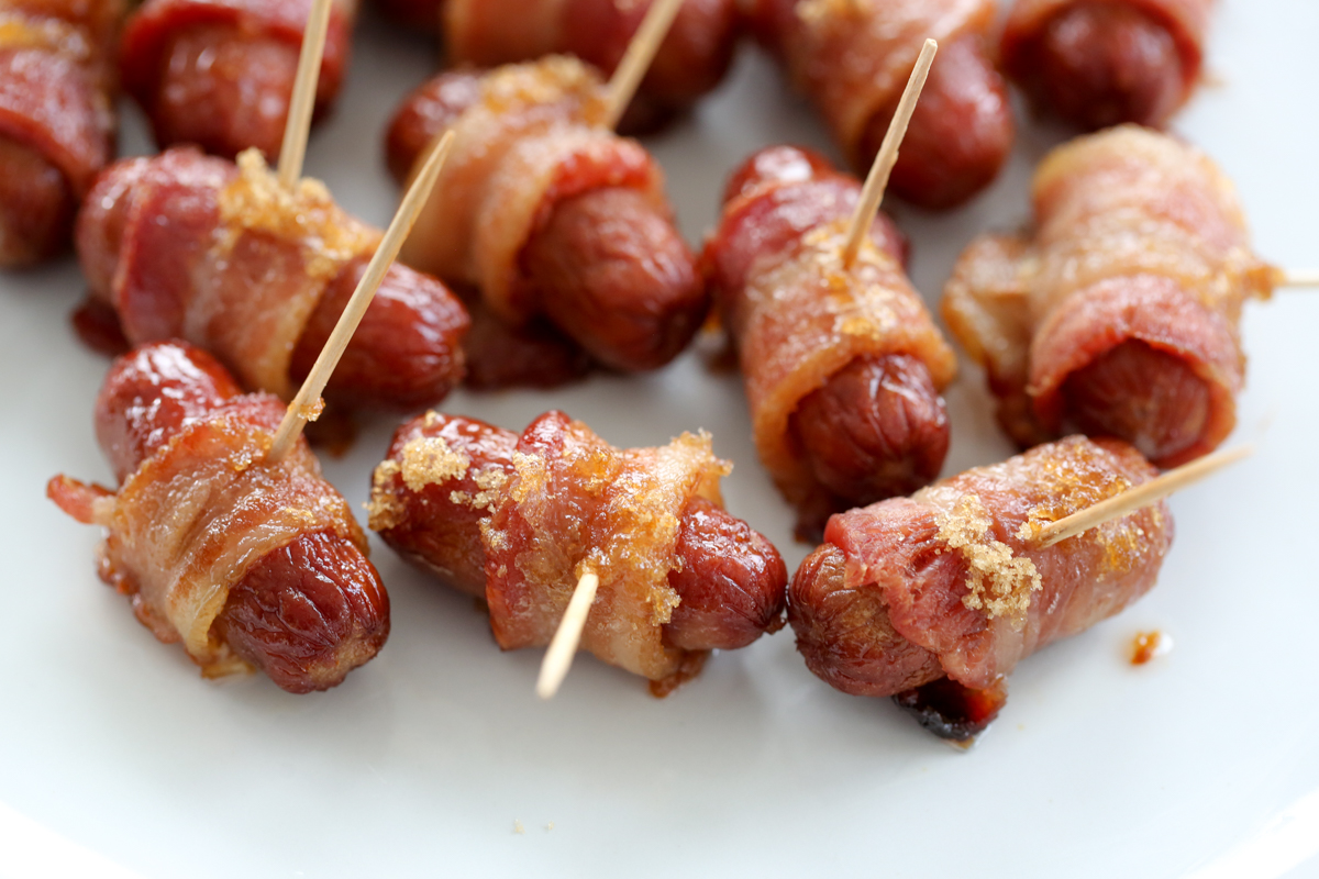 Bacon-Wrapped Little Smokies Cocktail Sausages