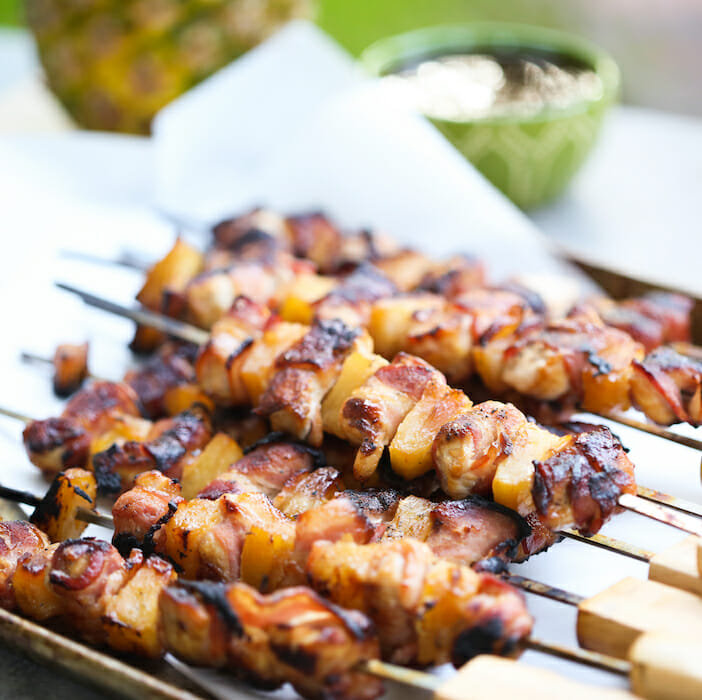 Bacon-Wrapped Teriyaki Rooster Skewers – Our Finest Bites